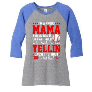 Baseball Mom Funny Mama Baseball Lover Sport Mothers Day Gift Women's Tri-Blend 3/4-Sleeve Raglan Shirt