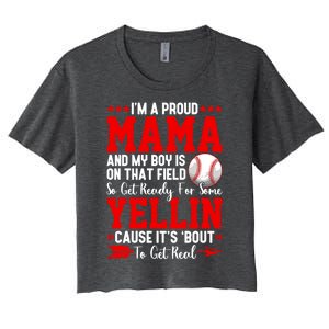 Baseball Mom Funny Mama Baseball Lover Sport Mothers Day Gift Women's Crop Top Tee