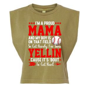 Baseball Mom Funny Mama Baseball Lover Sport Mothers Day Gift Garment-Dyed Women's Muscle Tee