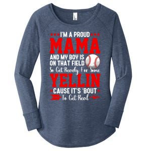 Baseball Mom Funny Mama Baseball Lover Sport Mothers Day Gift Women's Perfect Tri Tunic Long Sleeve Shirt