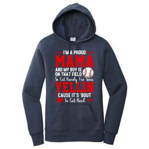 Baseball Mom Funny Mama Baseball Lover Sport Mothers Day Gift Women's Pullover Hoodie