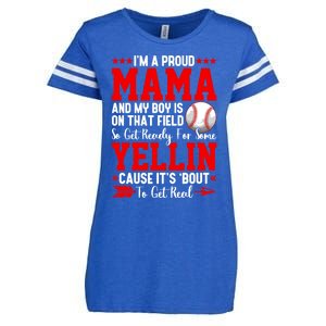 Baseball Mom Funny Mama Baseball Lover Sport Mothers Day Gift Enza Ladies Jersey Football T-Shirt