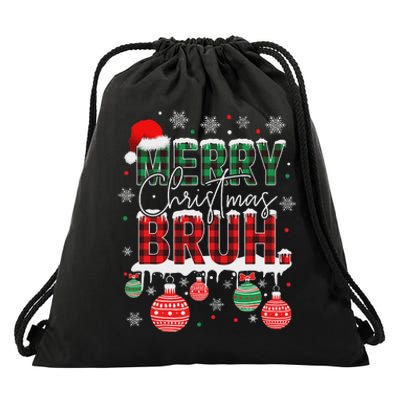 Bruh Meme Funny Saying Bro Greeting Ns Christmas Drawstring Bag