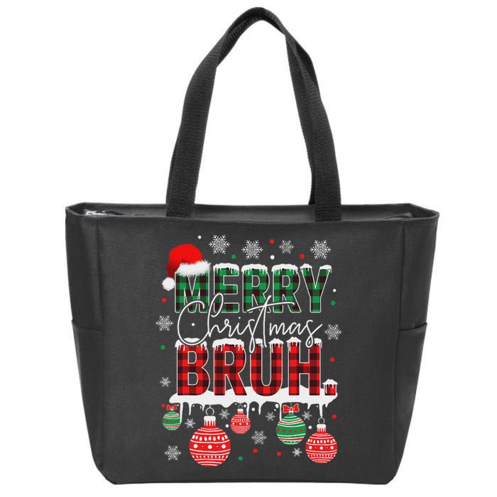 Bruh Meme Funny Saying Bro Greeting Ns Christmas Zip Tote Bag