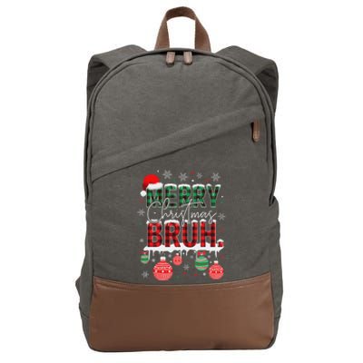 Bruh Meme Funny Saying Bro Greeting Ns Christmas Cotton Canvas Backpack