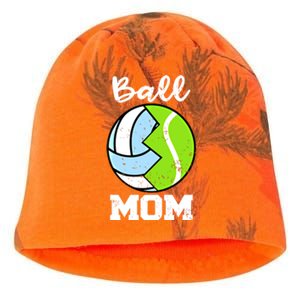 Ball Mom Funny Volleyball Tennis Player Mom Meaningful Gift Kati - Camo Knit Beanie