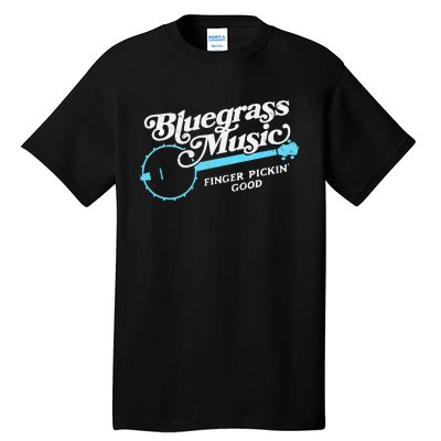 Bluegrass Music Finger Pickin Good Banjo Design Graphic Tall T-Shirt