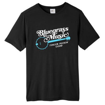 Bluegrass Music Finger Pickin Good Banjo Design Graphic Tall Fusion ChromaSoft Performance T-Shirt