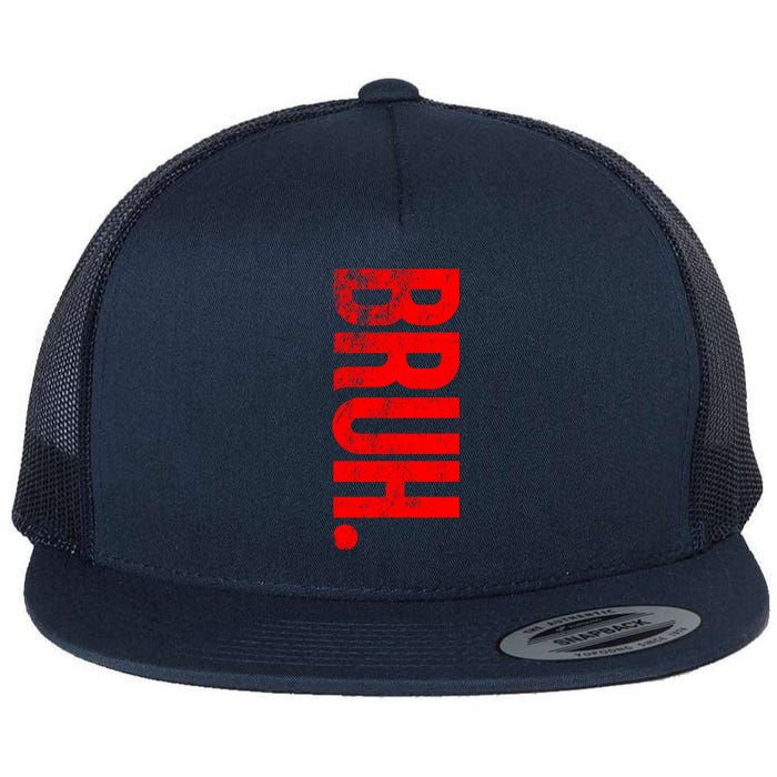 Bruh Meme Funny Saying Brother Greeting Teens Boys Flat Bill Trucker Hat