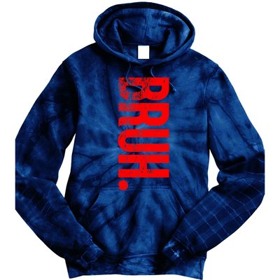 Bruh Meme Funny Saying Brother Greeting Teens Boys Tie Dye Hoodie