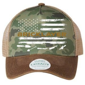 Brick Mason Funny Quote Bricklayer Masonry Construction US Legacy Tie Dye Trucker Hat