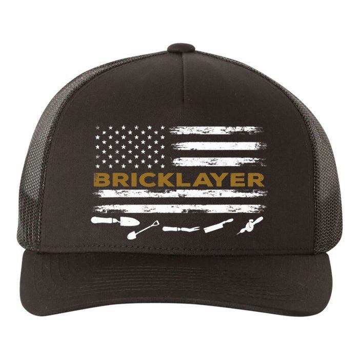 Brick Mason Funny Quote Bricklayer Masonry Construction US Yupoong Adult 5-Panel Trucker Hat