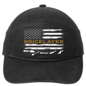 Brick Mason Funny Quote Bricklayer Masonry Construction US 7-Panel Snapback Hat