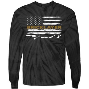 Brick Mason Funny Quote Bricklayer Masonry Construction US Tie-Dye Long Sleeve Shirt