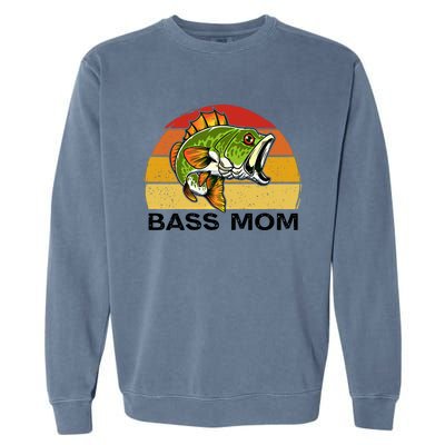 Bass Mom Fishing Fish Funny Gift For Mom Mothers Day Cool Gift Garment-Dyed Sweatshirt