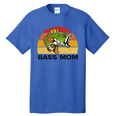 Bass Mom Fishing Fish Funny Gift For Mom Mothers Day Cool Gift Tall T-Shirt