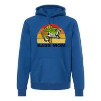 Bass Mom Fishing Fish Funny Gift For Mom Mothers Day Cool Gift Premium Hoodie