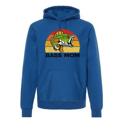 Bass Mom Fishing Fish Funny Gift For Mom Mothers Day Cool Gift Premium Hoodie