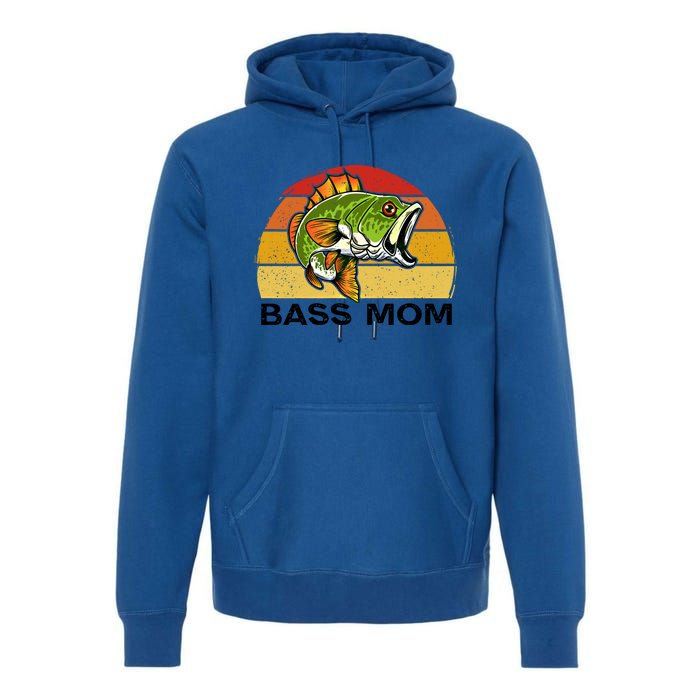 Bass Mom Fishing Fish Funny Gift For Mom Mothers Day Cool Gift Premium Hoodie