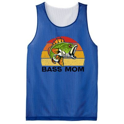 Bass Mom Fishing Fish Funny Gift For Mom Mothers Day Cool Gift Mesh Reversible Basketball Jersey Tank