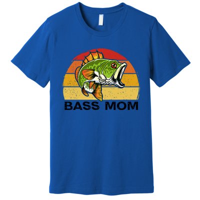 Bass Mom Fishing Fish Funny Gift For Mom Mothers Day Cool Gift Premium T-Shirt