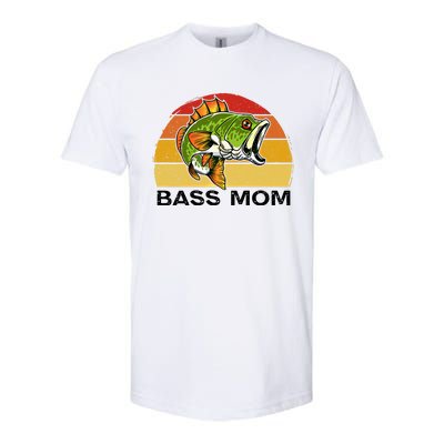 Bass Mom Fishing Fish Funny Gift For Mom Mothers Day Cool Gift Softstyle CVC T-Shirt