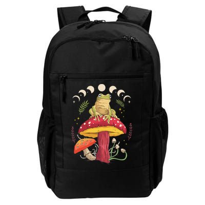Boho Mushrooms & Frog Cottage Core Aesthetic Goblincore Backpack