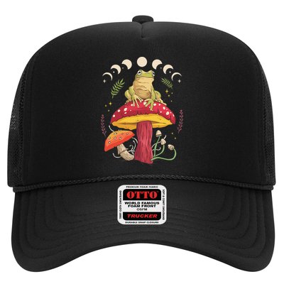 Boho Mushrooms & Frog Cottage Core Aesthetic Goblincore Trucker Hat