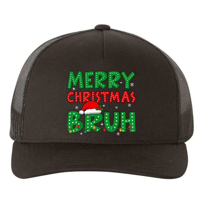 Bruh Meme Funny Saying Bro Greeting Teens Boy Christmas Yupoong Adult 5-Panel Trucker Hat