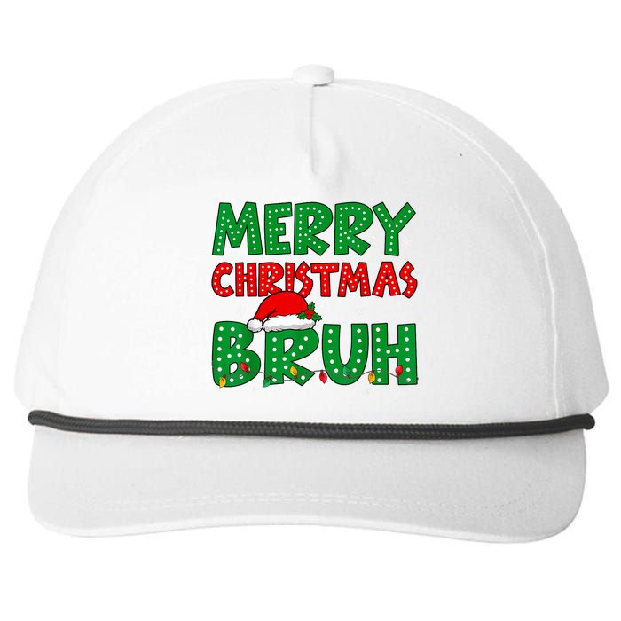 Bruh Meme Funny Saying Bro Greeting Teens Boy Christmas Snapback Five-Panel Rope Hat