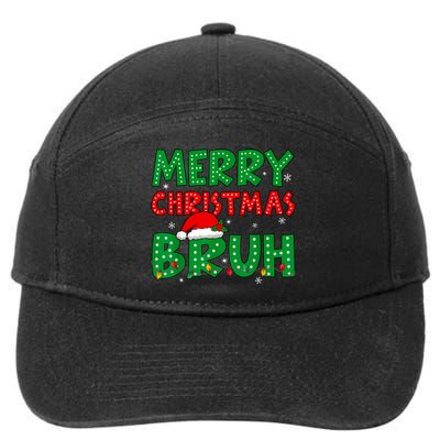 Bruh Meme Funny Saying Bro Greeting Teens Boy Christmas 7-Panel Snapback Hat