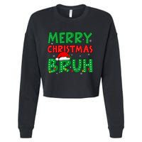 Bruh Meme Funny Saying Bro Greeting Teens Boy Christmas Cropped Pullover Crew