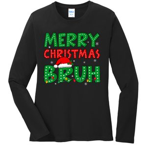 Bruh Meme Funny Saying Bro Greeting Teens Boy Christmas Ladies Long Sleeve Shirt