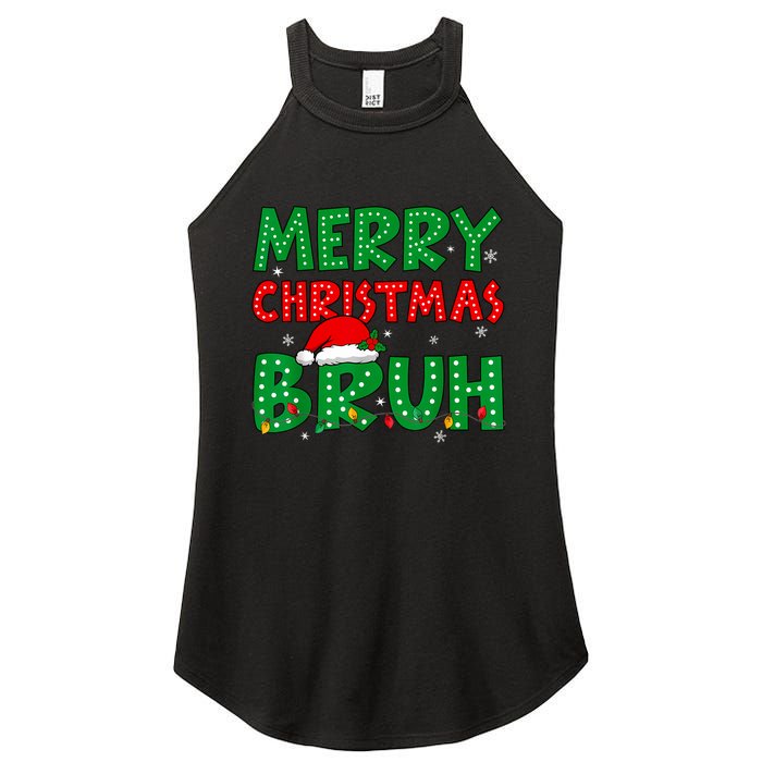 Bruh Meme Funny Saying Bro Greeting Teens Boy Christmas Women's Perfect Tri Rocker Tank