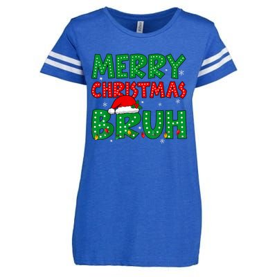 Bruh Meme Funny Saying Bro Greeting Teens Boy Christmas Enza Ladies Jersey Football T-Shirt