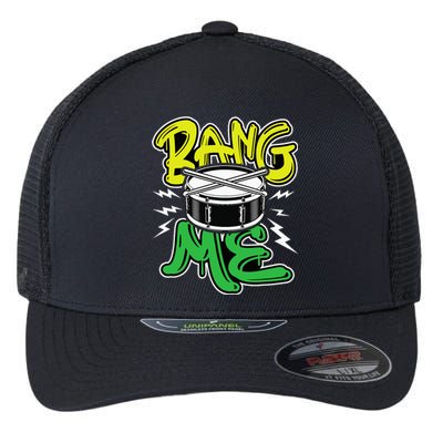 Bang Me Funny Percussionist Drums Musician Snare Drummer Flexfit Unipanel Trucker Cap