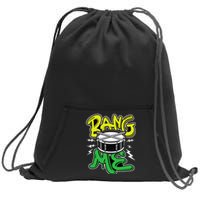 Bang Me Funny Percussionist Drums Musician Snare Drummer Sweatshirt Cinch Pack Bag