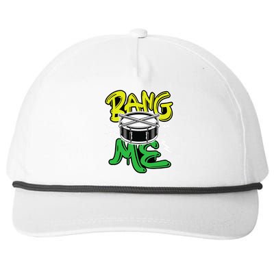 Bang Me Funny Percussionist Drums Musician Snare Drummer Snapback Five-Panel Rope Hat