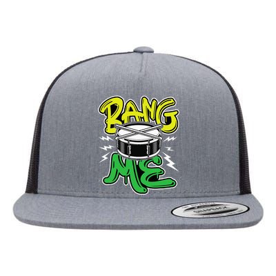 Bang Me Funny Percussionist Drums Musician Snare Drummer Flat Bill Trucker Hat