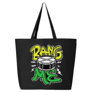 Bang Me Funny Percussionist Drums Musician Snare Drummer 25L Jumbo Tote