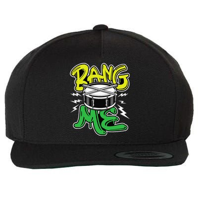 Bang Me Funny Percussionist Drums Musician Snare Drummer Wool Snapback Cap