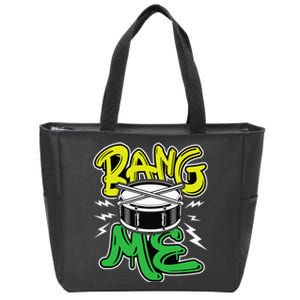 Bang Me Funny Percussionist Drums Musician Snare Drummer Zip Tote Bag