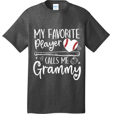 Baseball My Favorite Player Calls Me Grammy Heart Mother T-Shirt