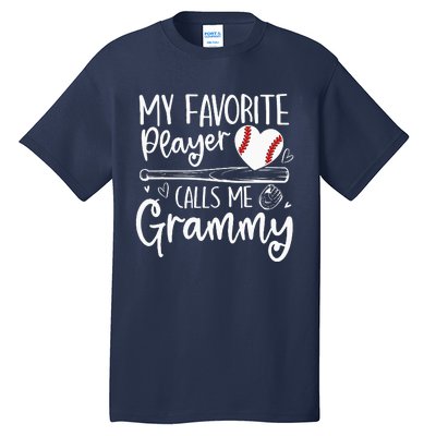 Baseball My Favorite Player Calls Me Grammy Heart Mother Tall T-Shirt