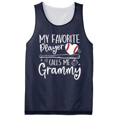 Baseball My Favorite Player Calls Me Grammy Heart Mother Mesh Reversible Basketball Jersey Tank