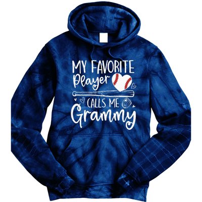 Baseball My Favorite Player Calls Me Grammy Heart Mother Tie Dye Hoodie