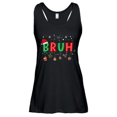 Bruh Meme Funny Christmas Saying Bro Greeting Teens Boy Ladies Essential Flowy Tank