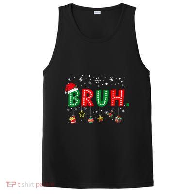 Bruh Meme Funny Christmas Saying Bro Greeting Teens Boy PosiCharge Competitor Tank