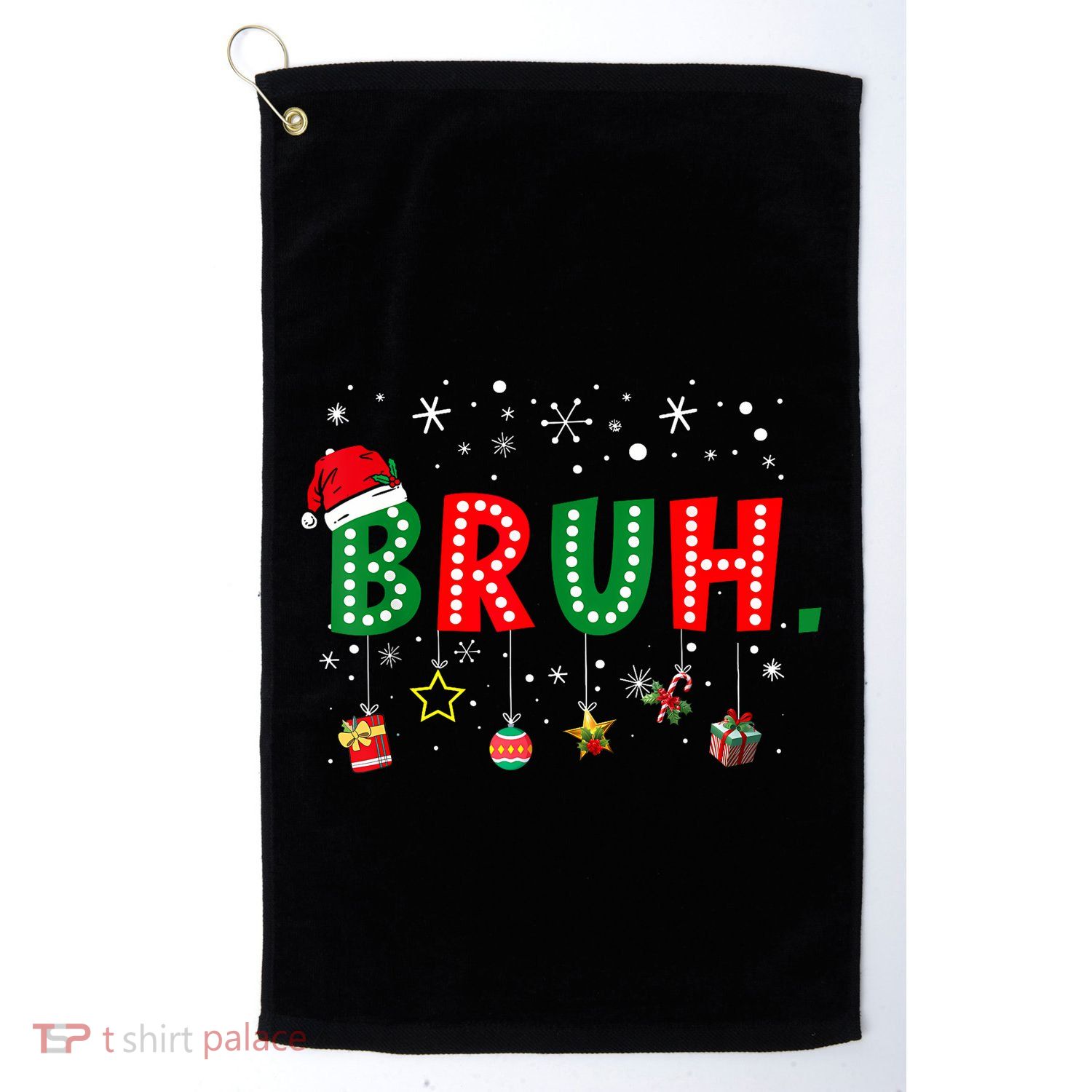 Bruh Meme Funny Christmas Saying Bro Greeting Teens Boy Golf Towel