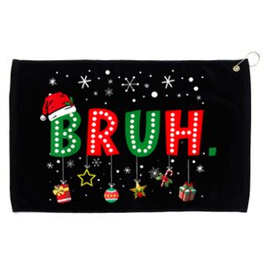 Bruh Meme Funny Christmas Saying Bro Greeting Teens Boy Grommeted Golf Towel